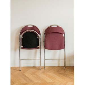 Paire de chaises pliantes chromées n°1245