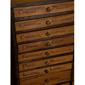 Meuble de métier aux multiples tiroirs en bois n°233