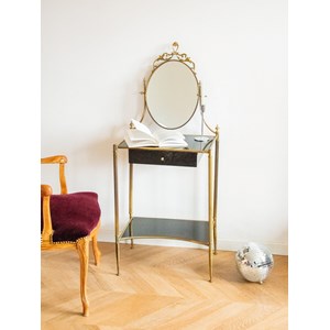 Coiffeuse en verre et laiton n°238