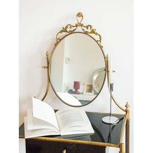 Coiffeuse en verre et laiton n°238