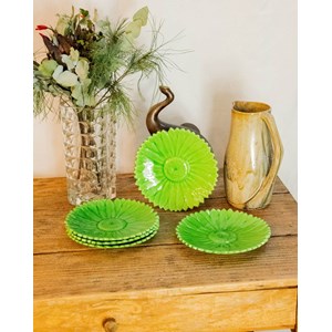 Lot d'assiettes vallauris vertes n°244
