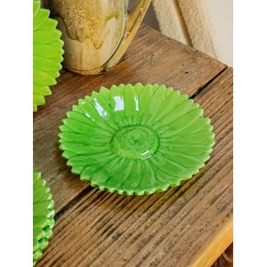 Lot d'assiettes vallauris vertes n°244