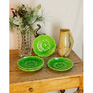 Lot d'assiettes vallauris vertes n°245