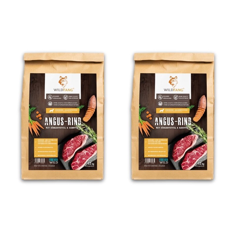 Wildfang - Wildfang® adult nourriture sèche au bœuf angus - sans céréales - 2 x 6 kg