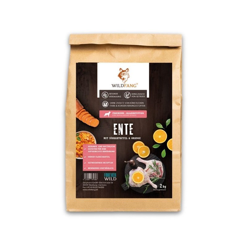 Wildfang® canard à la patate douce et à l'orange - sans céréales - 2 kg