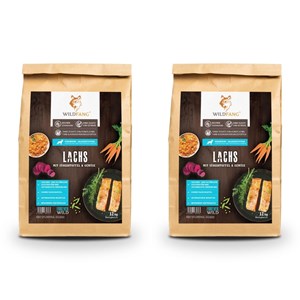 Wildfang® croquettes junior au saumon pour chiots - sans céréales - 2 x 6 kg