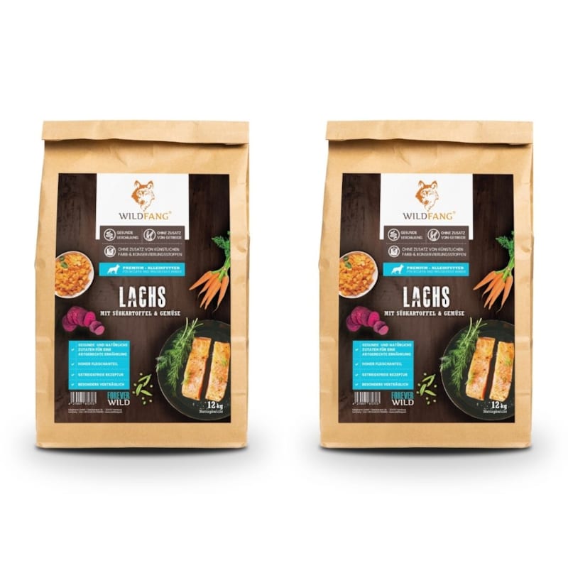 Wildfang - Wildfang® croquettes junior au saumon pour chiots - sans céréales - 2 x 6 kg
