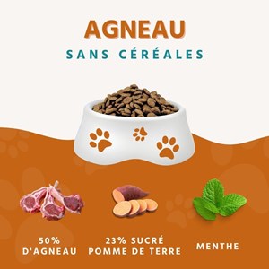 Wildfang® croquettes adultes à l'agneau - sans céréales - 2 x 2 kg