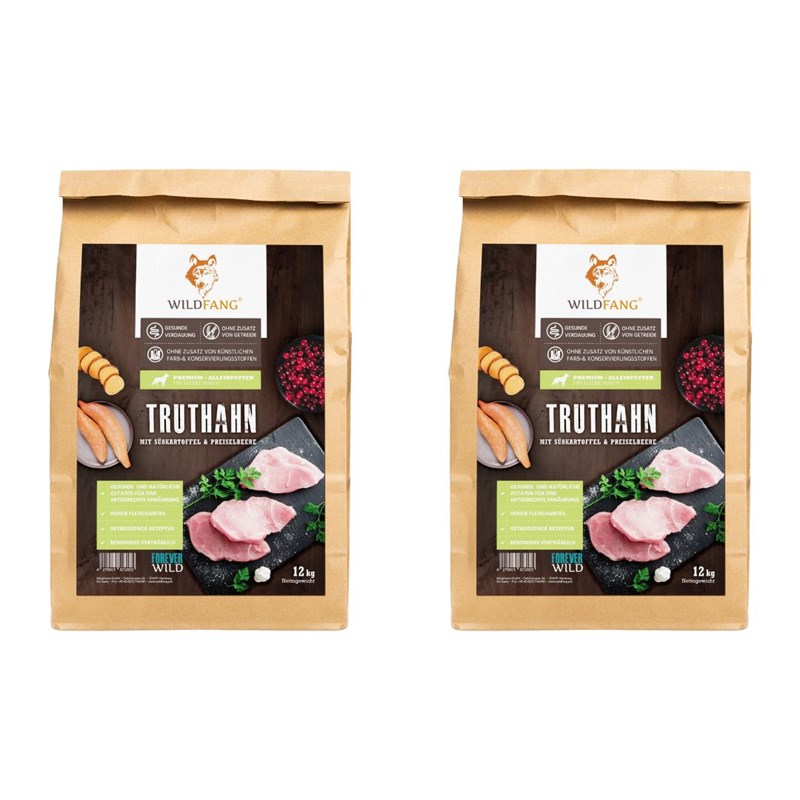 Wildfang - Wildfang croquettes sans céréales dinde pour adultes et seniors 2 kg