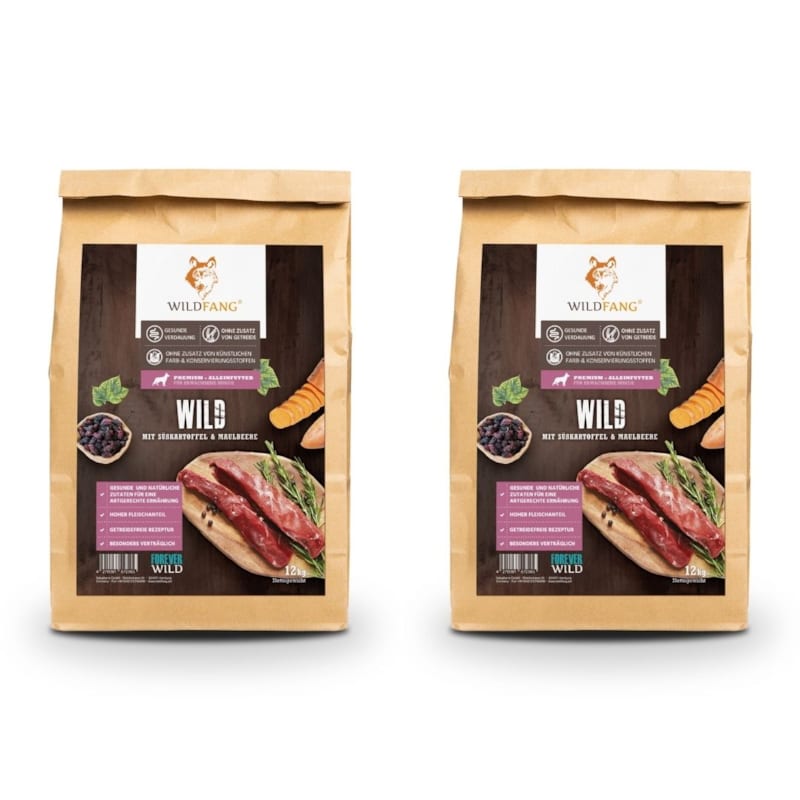 Wildfang - Wildfang croquettes adultes au gibier - sans céréales - 2 x 2 kg