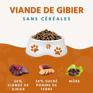 Wildfang croquettes adultes au gibier - sans céréales - 2 x 6 kg
