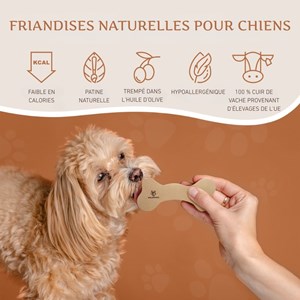 Wildfang - os en cuir - mâcher le cuir - 3 x s