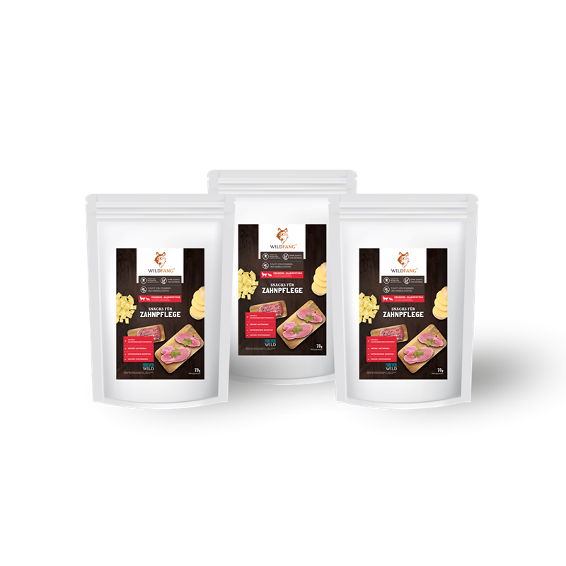 Wildfang - snacks pour soins dentaires - sans céréales - 3 x 70g