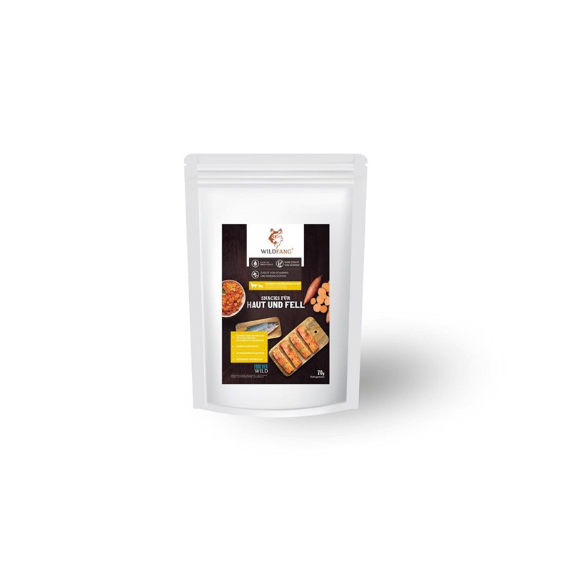 Wildfang snacks peau et pelage au saumon et truite sans céréales