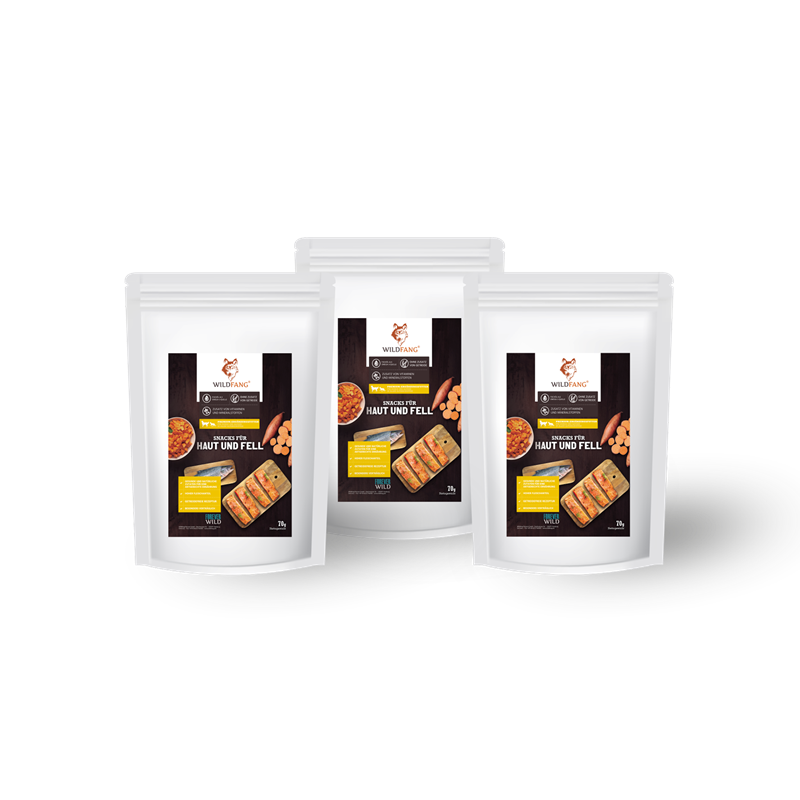 Wildfang - snacks pour la peau et le pelage - sans céréales - 3 pieces (3 x 70g)