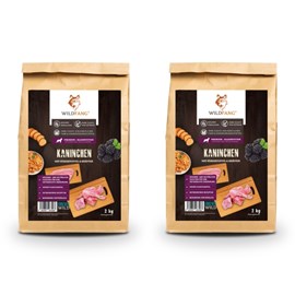 Wildfang aliments secs adultes avec lapins - sans céréales - 2 x 2 kg