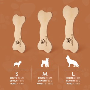 Wildfang os en cuir naturel pour chien — hygiène dentaire et anti-stress