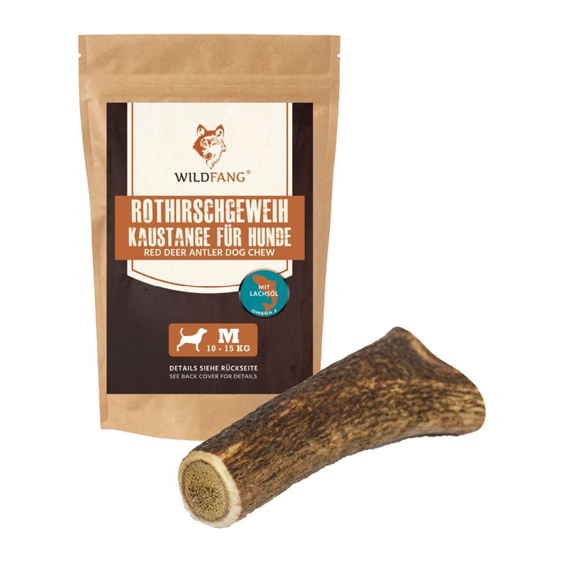 Wildfang - bois de cerf sauvage à l'huile de saumon - l - pour chiens > 25 kg