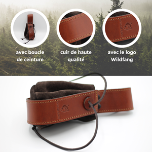 Wildfang - sac à friandises en cuir - avec fermeture