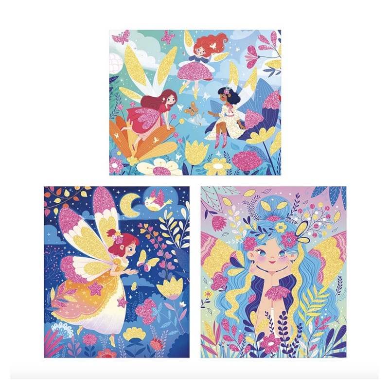 Paillettes a coller fees - kit creatif (Juratoys-Janod) - Image 2