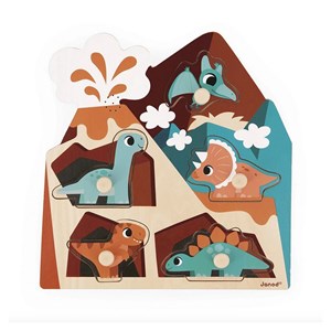 Puzzle encastrement sonore dino - 5 pcs