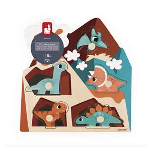 Puzzle encastrement sonore dino - 5 pcs