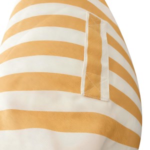 Positano pouf exterieur rayé jaune déperlant 100x65x65 cm