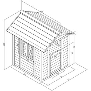 Maisonnette lodge gris blanc