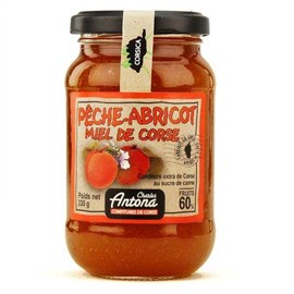 Confiture extra de corse bio pêche-abricot-miel
