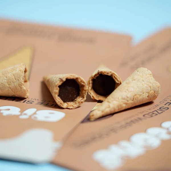 Mini cônes bitecone - fourrés chocolat au lait