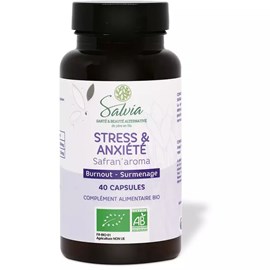 Stress & anxiete  safran'aroma 40 capsules bio plantes