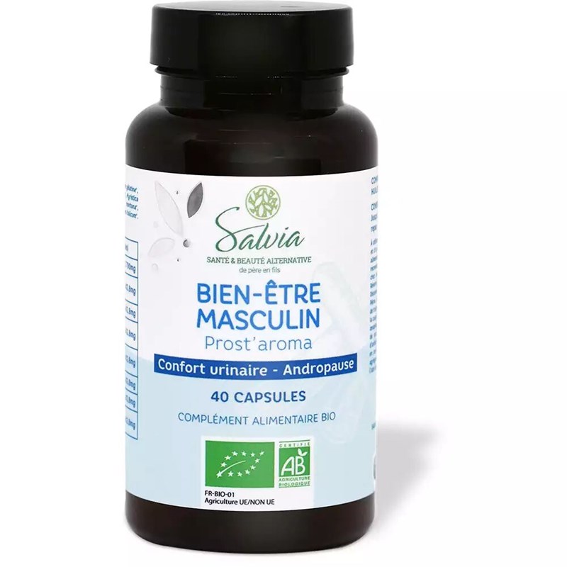 Salvia - Bien-etre masculin prost'aroma 40 capsules bio huiles essentielles