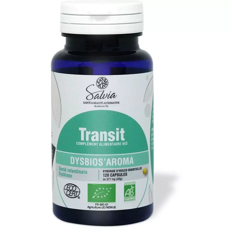 Salvia - Digestion & transit dysbios'aroma  120 capsules bio huiles essentielles