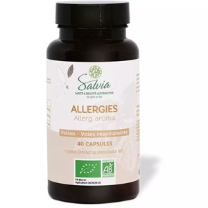 Allergies allerg'aroma 40 capsules bio huile vegetale & essentielle perilla