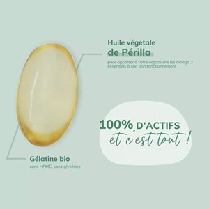 Omega 3 perilla vegan 60 capsules bio huile vegetale