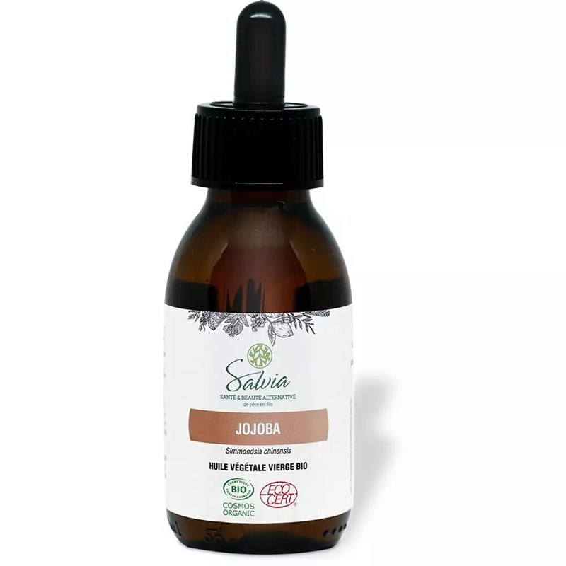 Huile vegetale bio jojoba flacon pipette 100 ml
