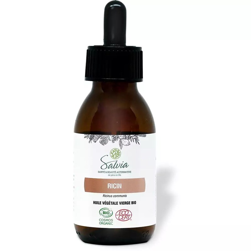 Huile vegetale bio ricin flacon pipette 100 ml