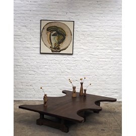 Table basse de bijoutier en chêne n°766