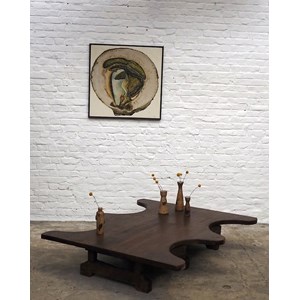 Table basse de bijoutier en chêne n°766