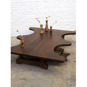 Table basse de bijoutier en chêne n°766