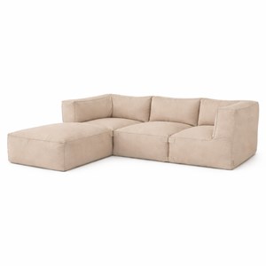 Praiano salon de jardin modulable 4 places beige en tissu déperlant