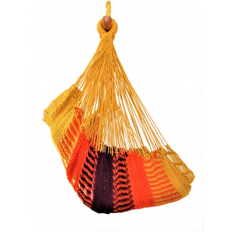 Hamac chaise filet orange