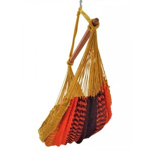 Hamac chaise filet orange