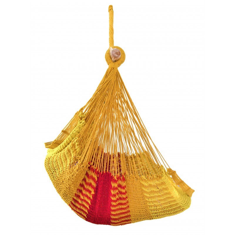 Hamac chaise filet jaune