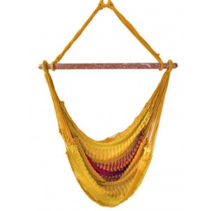 Hamac chaise filet jaune