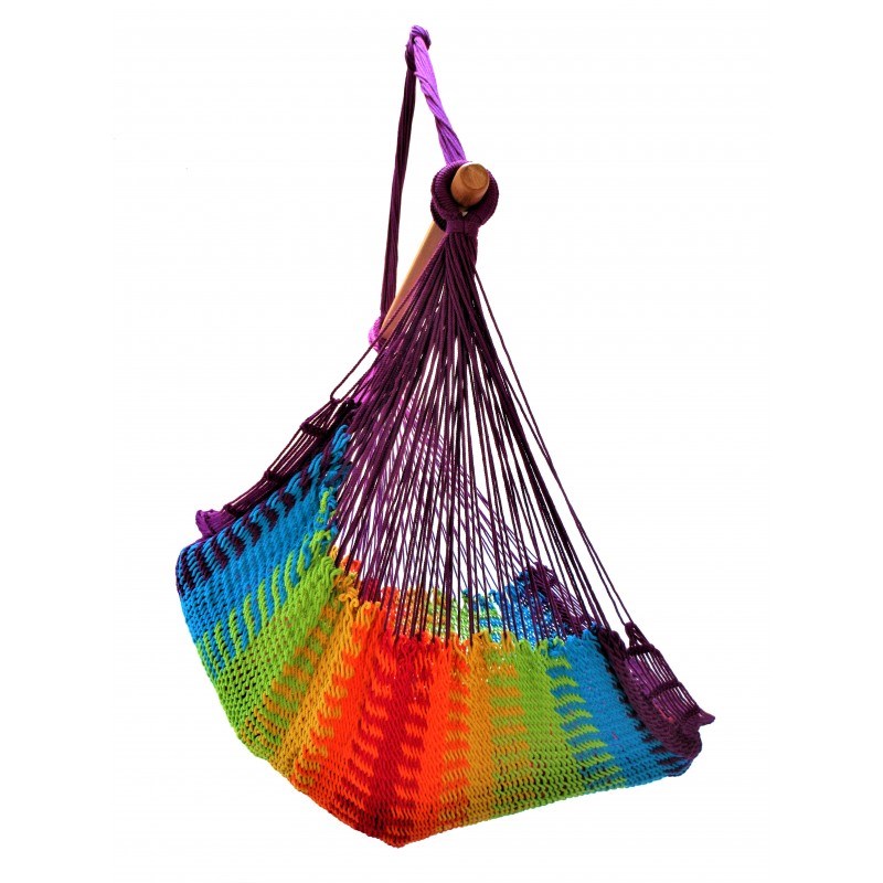 Hamac chaise filet violet