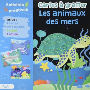 Cartes à gratter animaux des mers