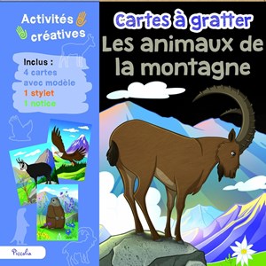 Cartes à gratter les animaux de la mont