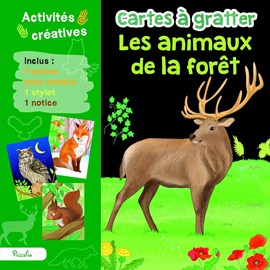 Cartes à gratter les animaux de la forêt
