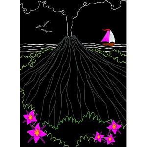 Cartes à gratter les volcans